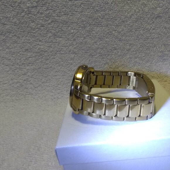 Fossil ES-2968 Stella Quartz Watch Gold Band White Dial Bracelet New Bat Great main image 7